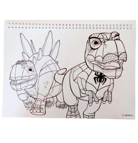 Spiderman Spidey Dino-Webs A4 Σπιράλ Βιβλίο Ζωγραφικής & Αυτοκόλλητα 40 Φύλλα - ζωγραφιά 2