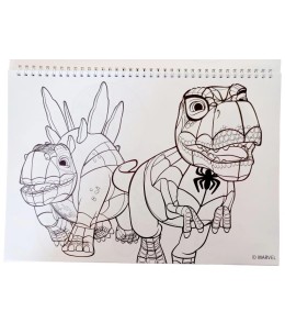 Spiderman Spidey Dino-Webs A4 Σπιράλ Βιβλίο Ζωγραφικής & Αυτοκόλλητα 40 Φύλλα - ζωγραφιά 2