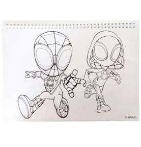 Spiderman Spidey Dino-Webs A4 Σπιράλ Βιβλίο Ζωγραφικής & Αυτοκόλλητα 40 Φύλλα - ζωγραφιά 3