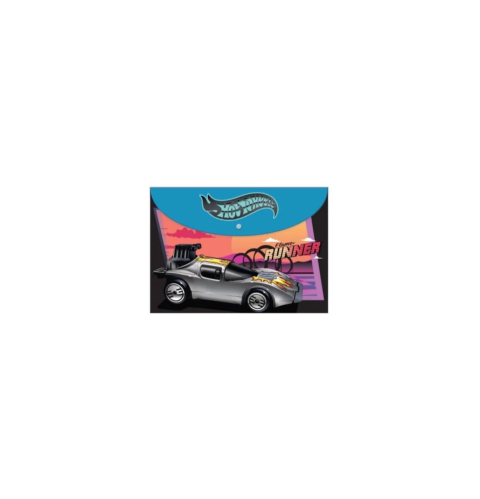Φάκελος Κουμπί Α4 Hot Wheels Flame Runner