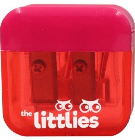 Ξύστρα Διπλή Βαρελάκι The Littlies 3 Χρώματα - ροζ ξύστρα