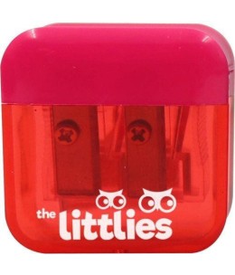 Ξύστρα Διπλή Βαρελάκι The Littlies 3 Χρώματα - ροζ ξύστρα