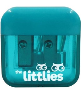 Ξύστρα Διπλή Βαρελάκι The Littlies 3 Χρώματα - γαλάζια ξύστρα