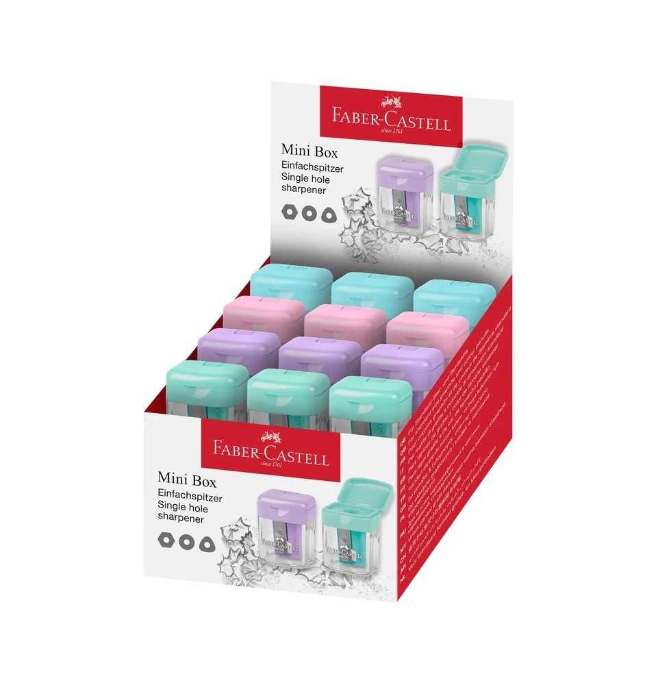Ξύστρα Faber-Castell Mini Box Pastel - σταντ