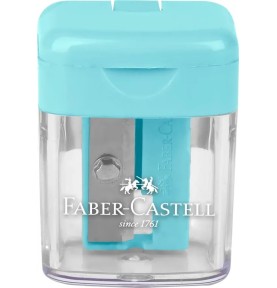 Ξύστρα Faber-Castell Mini Box Pastel - γαλάζια ξύστρα