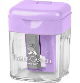 Ξύστρα Faber-Castell Mini Box Pastel - μωβ ξύστρα