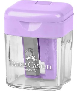 Ξύστρα Faber-Castell Mini Box Pastel - μωβ ξύστρα