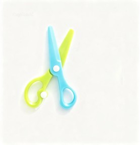 JUSTnote Ψαλίδι Σχολικό Πλαστικό 14cm - λαχανί/γαλάζιο ανοιχτό ψαλίδι