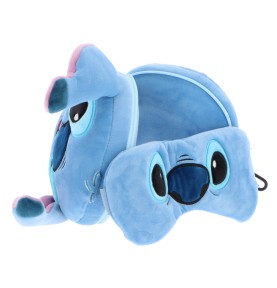 Lilo & Stitch 2-in-1 ταξιδιωτικό μαξιλάρι και μάσκα ύπνου - ανοιχτή μάσκα